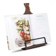 Cookbook Stand for Kitchen Counter Wood Adjustable Recipe Book Holder Stand i...