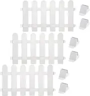 Milisten DIY Garden Landscape PVC Yard Fence Decorative Fencing for Backyard Flowerbed