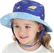 [Muryobao] Toddler Baby Kids Summer Sun Hat UPF 50+ UV Protection Reversible Travel Beach Bucket Cap