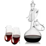 Crystal Port, Sherry and Dessert Wine Glasses Sippers & Decanter, Cordial Sch...