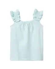 Janie and Jack Lace Trim Tank 6-12 NoColor