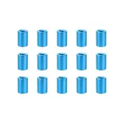 15 Pcs Standoff Spacer, Aluminum Round Straight Spacer (Blue, M3, 8mm)