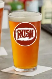 Rush - (Red ) - Rock and Roll - 16oz Pint Beer Mixing Glass Pub Barware Liquor