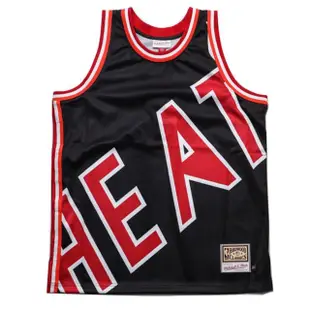 【M&N】球衣 背心 MITCHELL & NESS 熱火隊 BIG FACE 黑紅 運動 男 MN20AJE01MH(NBA球衣)