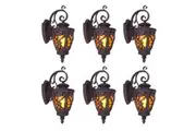 Vintage Lantern 6X 57cm Outdoor Antique Bronze Wall Sconce Classic Rustic Exterior Light Fixture