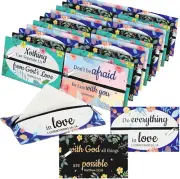 20 Pcs Pocket Tissue Holder Bible Travel Purse Tissue Holder with Christian Insp