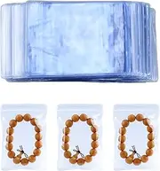 [Enenes] Antitarnish Jewelry Rings Earrings Packing Storage Pouch 100 PCS PVC Clear Jewelry Anti Oxidation Zipper Bags 2 x 2.8 INCH Transparent Jewellery Pouch Thick Airtight Storage Sack