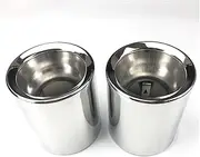Compatible For Mini-Cooper R55 R56 R57 R58 R59 R60 R61 F54 F55 F56 F57 F60 No Drill Tail Tip Tips Muffler Rear Exhaust Car Accessories(Silver 2pc)