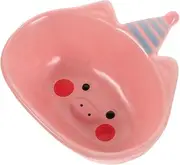 UTHCLO Cute Piggy Bowl Small Simple Condiment Bowl Pie Pan Ceramic Pie Dish for Snacks Dips