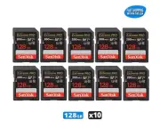 128GB Sandisk Extreme Pro SD Card for Camera / Trail Camera / Computer (10 Pack)