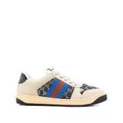 [Gucci] Gucci GGcrystal Screener Sneakers 37 IT NEUTRALS/BLUE