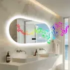 Large Bluetooth Mirror Vanity Makeup Mirror with Lights Defog Stepless Dimming