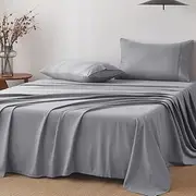 Lakora Microfiber Bed Sheet Set - Single Size 3PC (Fitted Sheet, Flat Sheet, Pillowcase) - Ultra Soft Breathable Bedding - Luxury Hotel Style (Light Grey,Single)