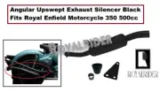 Fits Royal Enfield "ANGULAR UPSWEPT SILENCER BLACK For CLASSIC 350CC & 500CC" (for: Royal Enfield)