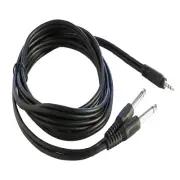 6ft 3.5mm Stereo Male to Dual 63.5mm Mono Male Audio Cable, 18 TSR Male DJ Cable