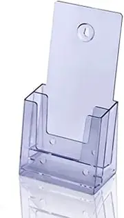 Plastic Leaflet Holders Display Stand Transparent Two Tier Versatile 1/3 Display Stand for 105mmx210mm Leaflets, Flyers, Literature & Brochures