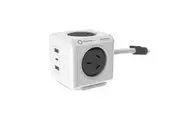 Allocacoc PowerCube Extended 4 Outlets 2 USB-A + 1 USB-C PD 20W with Surge 1.5M Grey (11407-AUEUAC)