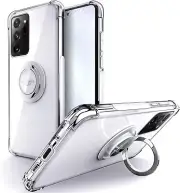 Samsung Galaxy Note 20 Ultra Case Premium Transparency Ring-Grip Clear Black 6.9