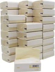 Bamboo Facial Tissue Towels Paper in Bulk 36 Packs Refill Unscented Mini Trav...