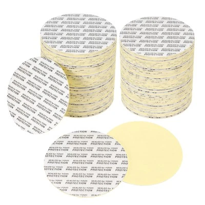 120Pcs 60mm/2.36" Adhesive Round PS Pressure Sensitive Seals Black Text, White