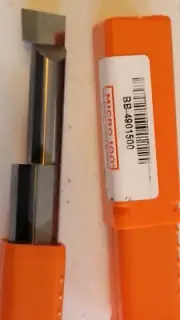 Micro 100 solid carbide boring bar min bore .49 max depth 1.5" .006 crn radius