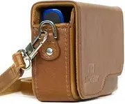 [MegaGear] MG1091 Canon PowerShot SX620 HS, ELPH 180, ELPH 360 HS, ELPH 190 is, ELPH 170 is, SX610 HS Leather Camera Case with Strap - Light Brown
