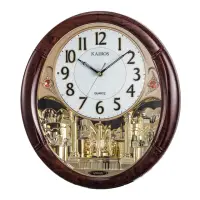 在飛比找momo購物網優惠-【KAIROS凱樂時】KP-1906 復古歐風光控報時音樂鐘