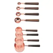Measuring Sugar Cups/Spoon Walnut Handle Household Kitchen Baking Tools Set