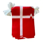 Denmark Flag Bunting 20 Danish Danmark Polyester Bunting Flags