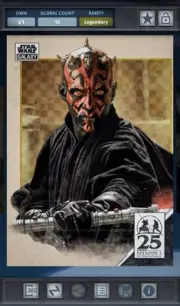 Darth Maul - Phantom Menace 25th Anniversary Chrome Galaxy 10CC | Topps Digital