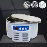 Portable Ultrasonic Cleaner Jewelry Glasses Washing Machine Tub Dual Frequency
