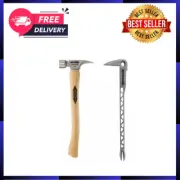 14 Oz. Titanium Smooth Face Hammer with 18 In. Curved Hickory Handle W/12 In.