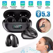 Bluetooth 5.3 Wireless Earbuds Ear Clip Bone Conduction Headphones Sport Headset