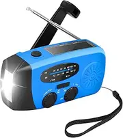 Weather Radio 2000mAh/, Survival Radio, Solar Hand Crank Emergencys Radio with AM/FM/SW Weather Alert, Flashlight, Reading Lamp, Cell Phone Charger and SOS Siren