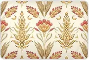 Art Wheat Design Gold Red Training Pee Pads for Kids Highly Absorbent Underpads Wetting Cover Changing Incontinence Pads for Baby Toddler Children , 52" L x 34" W panales de cama para