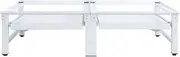 Steel Washing Machine Pedestal with Pull-Out Shelves - Durable Washer & Dryer Stand for Laundry Room, Space-Saving Storage Solution, White