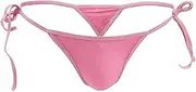 [Generic] Men's Side Tie Underwear Thongs G String Adjustable T Back Underwear Silky Bulge Pouch Panties