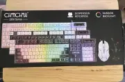 Chonchow Series 1950 Suspension Computer Keyboard Rainbow Backlight White NEW