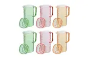 6PK Lemon & Lime Moroccan Deco Plastic Pitcher 2.5L Amber Green Pink Assorted