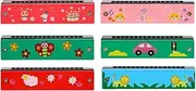 CORHAD 6pcs 16 Hole Harmonica Musical Instrument Mouth for Beginner Harmonica for Instruments Music Harmonica Wooden Random Color