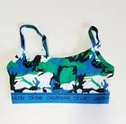 Calvin Klein CK One Cotton Unlined Bralette Fergus Camo QF5727 Sz S - NWT