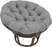 Extra Large Papasan Cushion, Waterproof Chair Cushion, Hanging Egg Chair Cushion, Rocking Chair Cushion Replacement for Balcony, Patio, Garden, Outdoor or Indoor (seat Cushion only) (Color : Gray, S