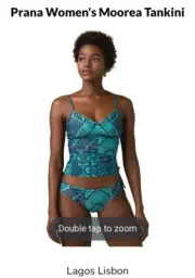 PrAna XS 2 Piece Bikini Tankini Moorea Lagos Lisbon Swimsuit Resort Cruise Nwt