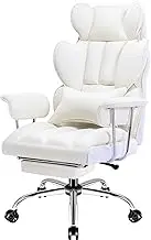Furmax Big and Tall Office Chair, High Back Leather Gaming Chair with Footrest, Reclining Ergonomic Executive Chair with Lumbar Support for Heavy People 400lbs Home Office Desk Chairs