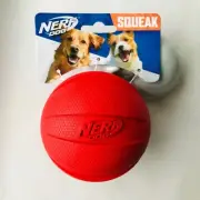 Dog Nerf Dog Squeaking Red Ball Tough & Fun!