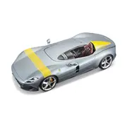 Bburago Licensed 1:18 Scale Ferrari Race & Play Monza SP1 Diecast Model Car Silver