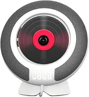 CD Players for Home, Bluetooth CD Player with Speakers and LED Screen, Wall CD Player with Remote Control and Touch Control Design, Supports CD/Bluetooth/U Disk/AUX/Timer