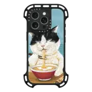 iPhone 16 Pro Ultra Bounce Case MagSafe Compatible Ramen cat