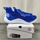 Under Armour Team Curry 10 Size 12 Mens Blue White Basketball Shoes