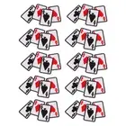 20Pcs Iron On Patch Embroidered Playing Card Patch Applique For Clothes .